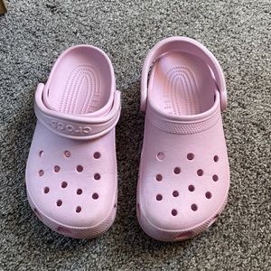 Pink crocs